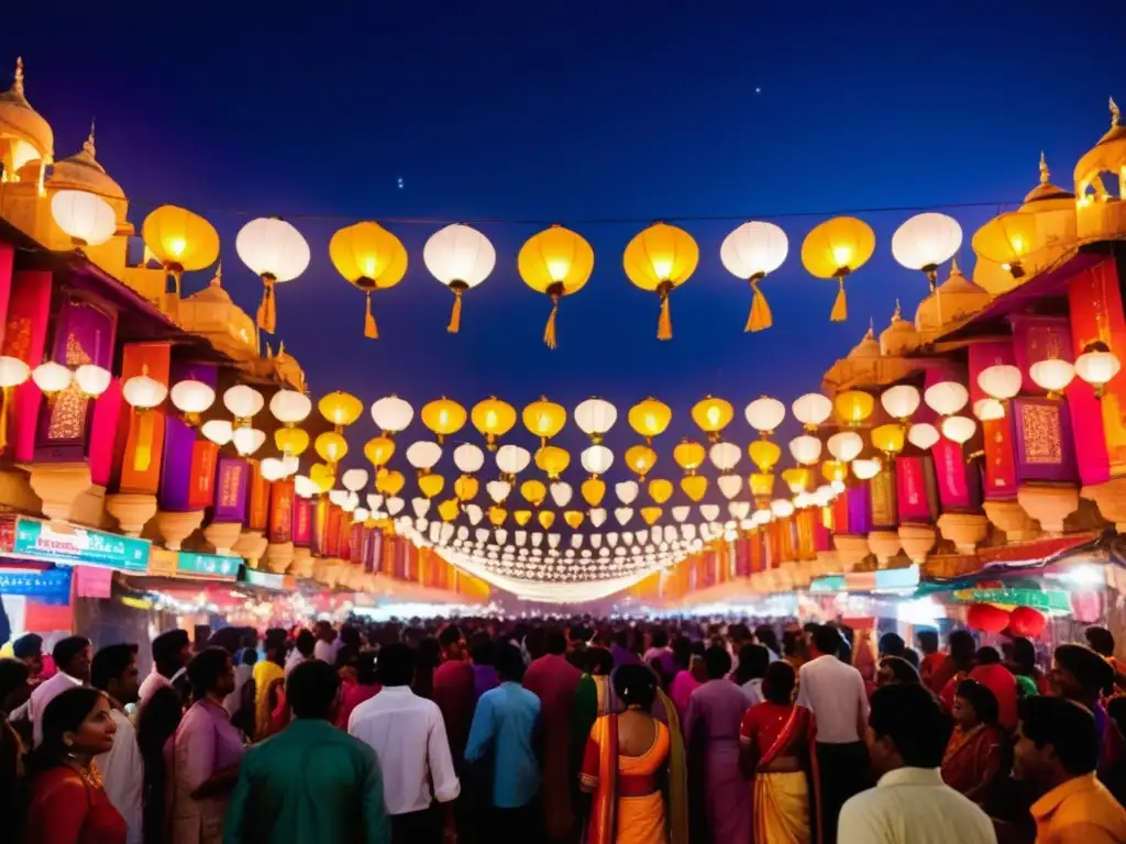 Festival de Luces en India - Escena mágica y vibrante que muestra la esencia de la celebración