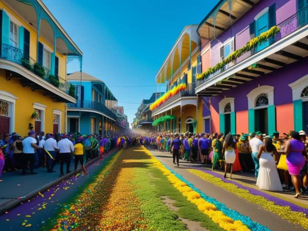 Deslumbrante imagen 8k del vibrante Mardi Gras en Nueva Orleans