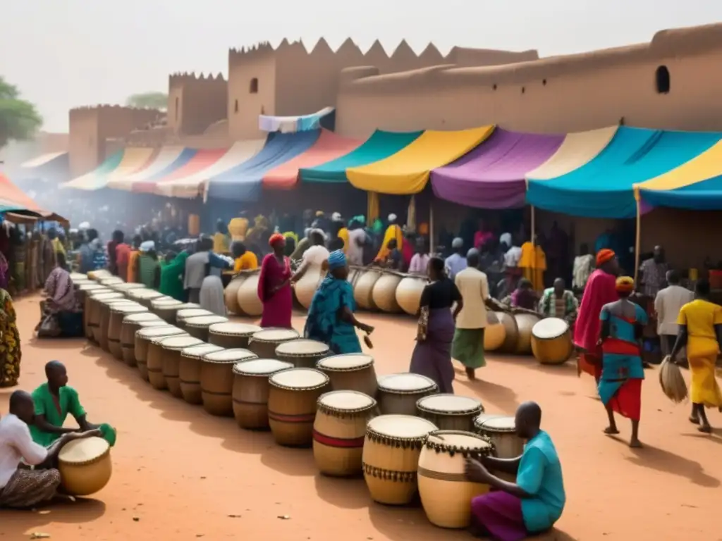 Festival de música Malí: Tradición y colorido en un mercado vibrante