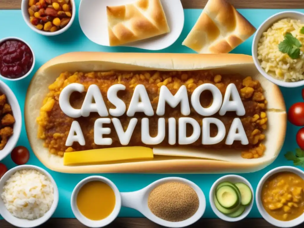 Evolución comida festivales décadas: imagen vibrante de mercado de comida en un festival con platos tradicionales y fusión de sabores