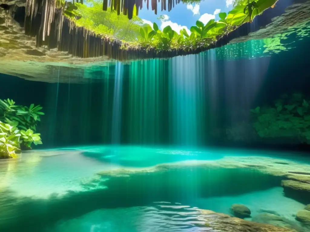 Cenote sagrado en la selva maya: Festivales mayas en cenotes sagrados