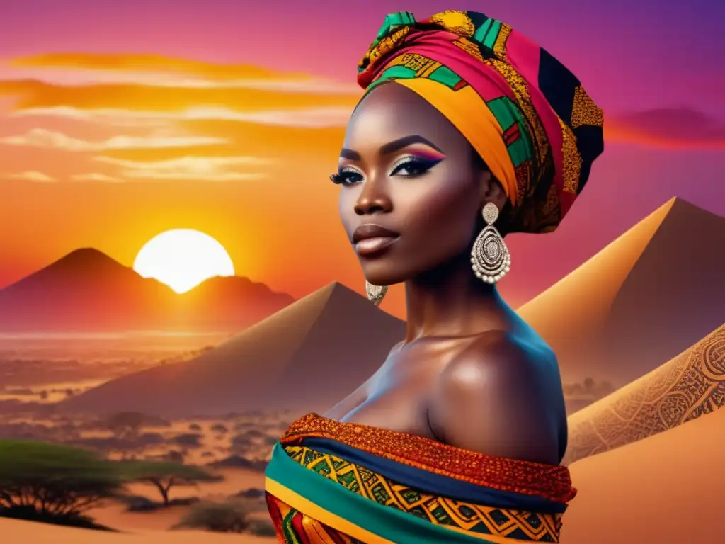 Mujer africana con indumentaria tradicional: simbolismo y significado