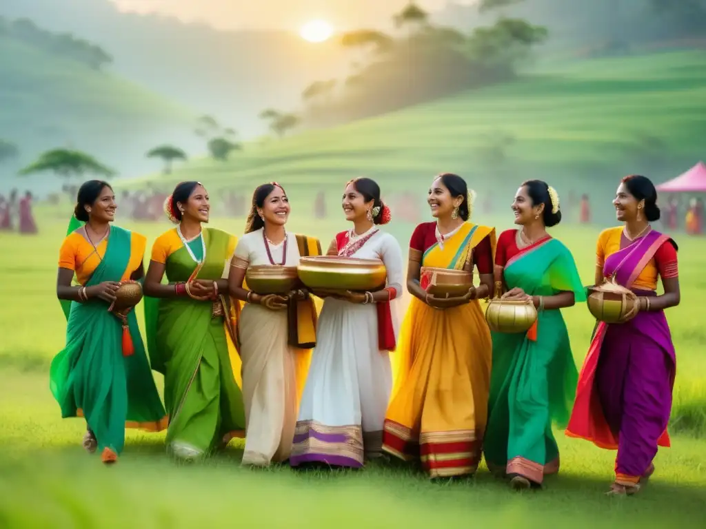 Mujeres en festivales tradicionales, llenas de alegría y tradición