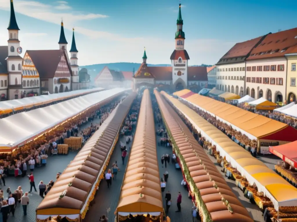 Escena vibrante de Oktoberfest en Alemania: Comidas tradicionales festivales internacionales