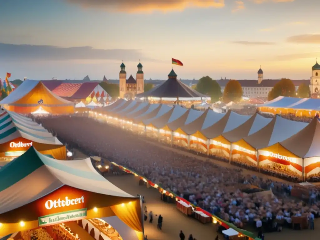 Tradición Oktoberfest Munich: Una imagen etérea y realista del Oktoberfest en Munich captura la esencia de la tradición