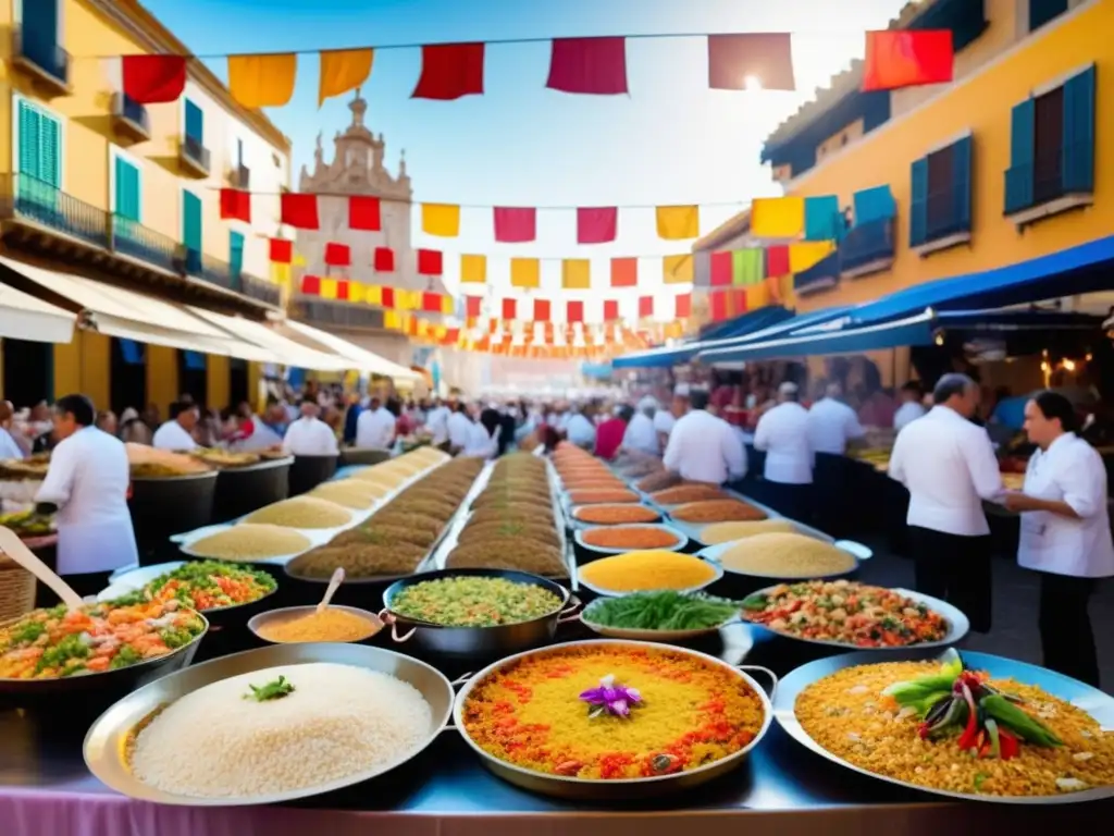 Festival de la Paella en Valencia: una vibrante imagen que captura la esencia de festivales gastronómicos tradicionales