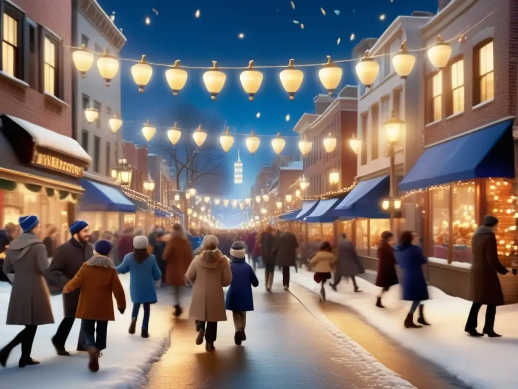 Celebración de Hanukkah: Historia y significado en una animada calle de la ciudad