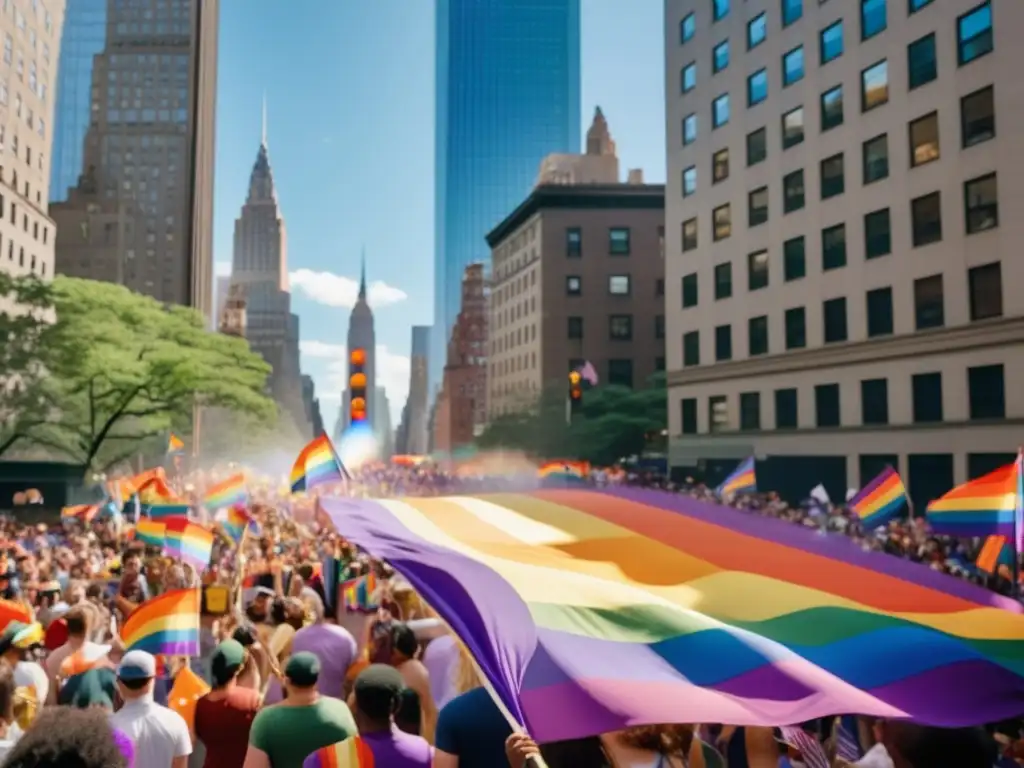 Festival del Orgullo de Nueva York: Marcha alegre y vibrante que celebra la diversidad y el amor en la comunidad LGBTQ+