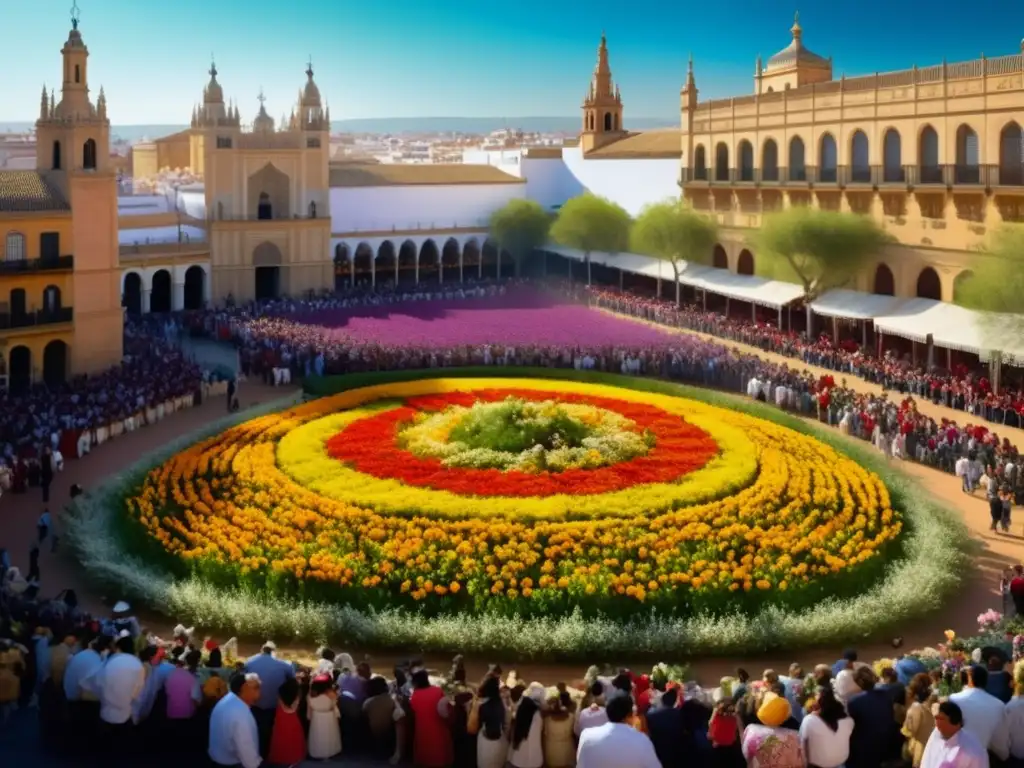 Festival Primavera Sevilla: Escena etérea del festival capturada en imagen fotorealista