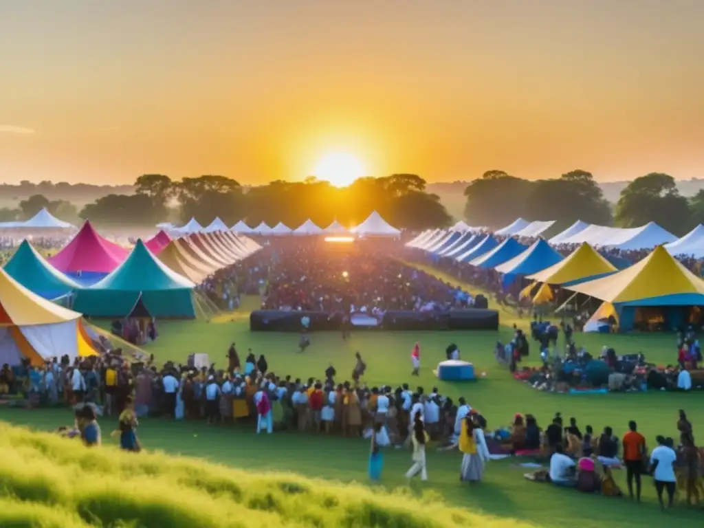 Festival de protesta y tradiciones: una imagen vibrante captura la esencia de un festival contemporáneo