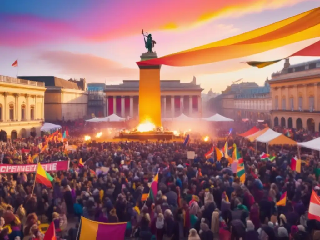 Festival de protesta en ciudad con diversidad y unión, mensajes poderosos y ambiente esperanzador