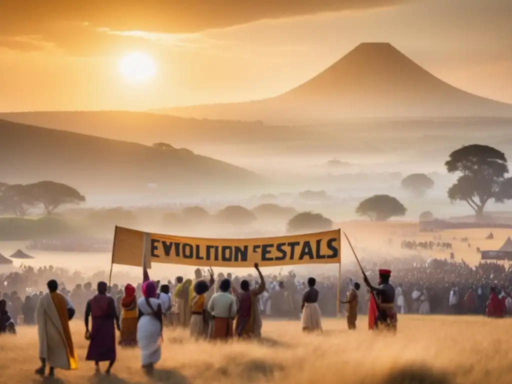 Festivales de protesta en cambio mundial - Imagen impactante de la evolución de protestas a lo largo de la historia, con diversidad cultural y energía colectiva