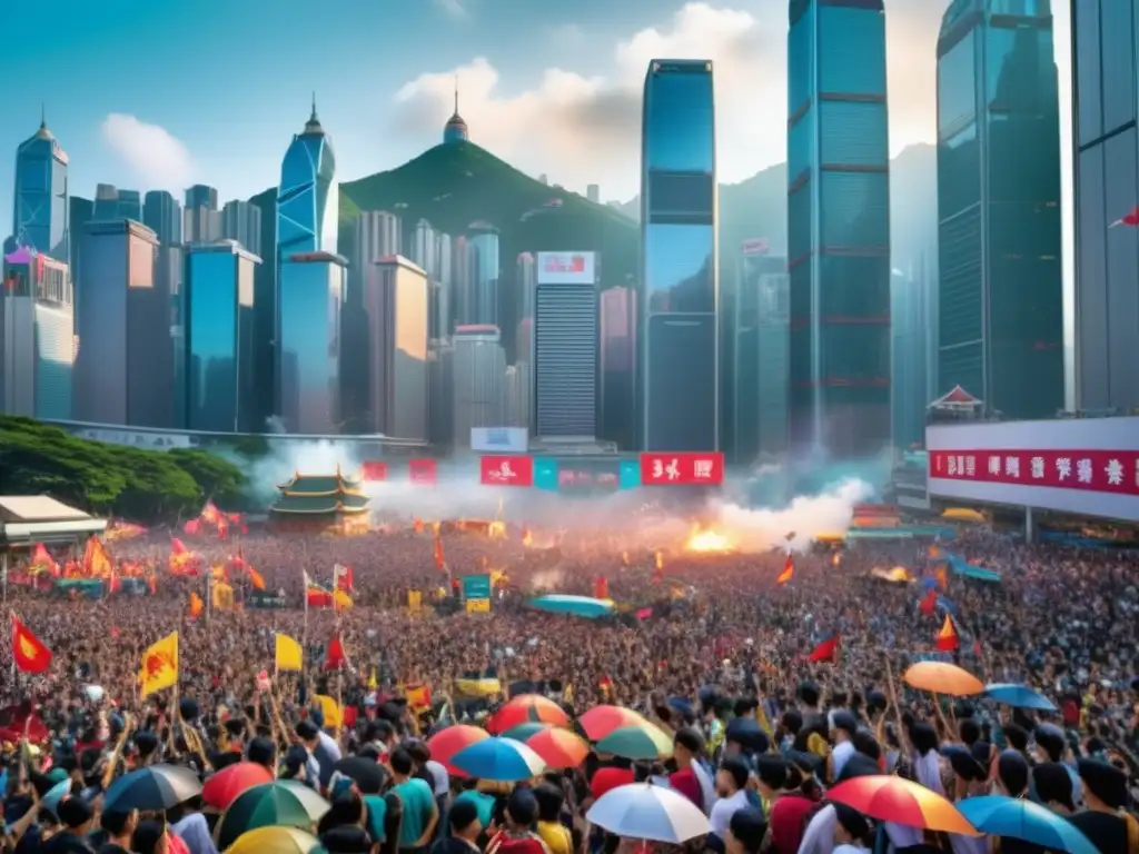 Protests festivos en Hong Kong: una vibrante escena de lucha y unidad #FestivalesDeProtesta