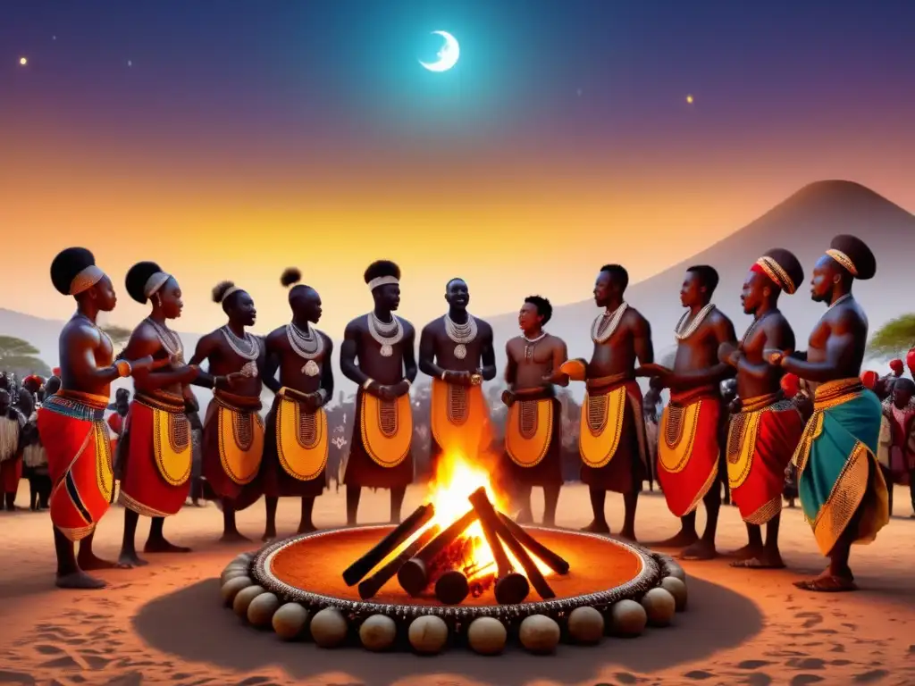 Ritual musical africano bajo la luna: Tradición, comunidad y simbolismo (Rituales musicales tradicionales significado)