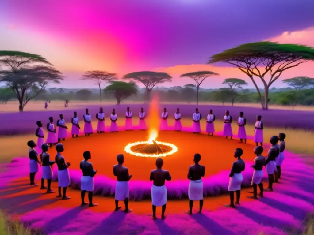 Escena impactante de ritual de iniciación tradicional africana - Festivales y celebraciones tradicionales