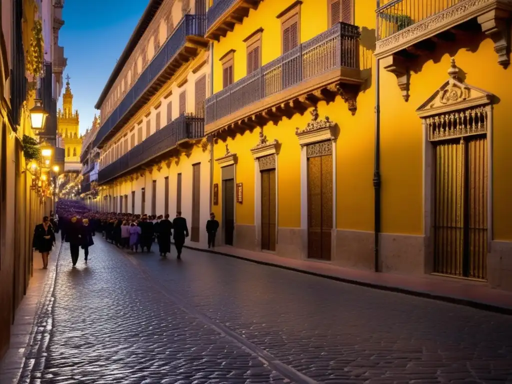 Procesión de Semana Santa en Sevilla, España: historia y tradición en una imagen ultradetallada