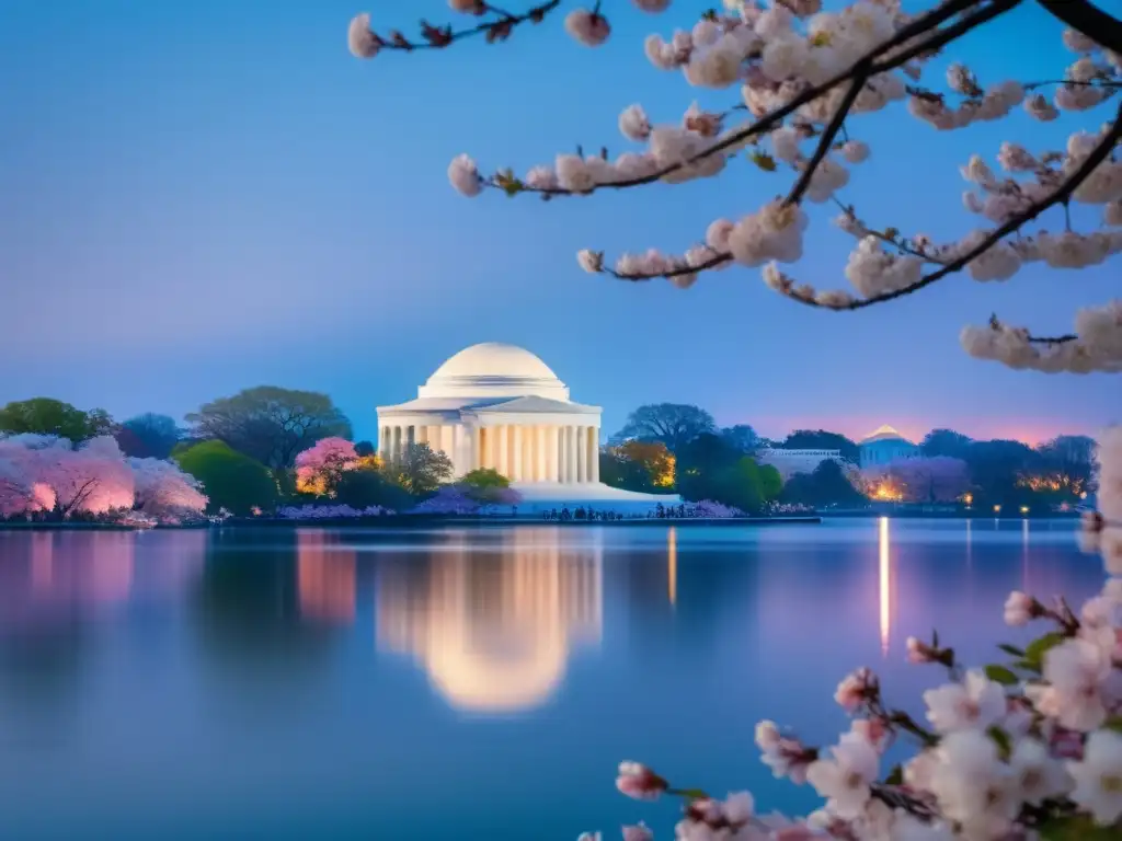 Festival Cerezos Flor Washington: imagen impactante del Tidal Basin en Washington, D