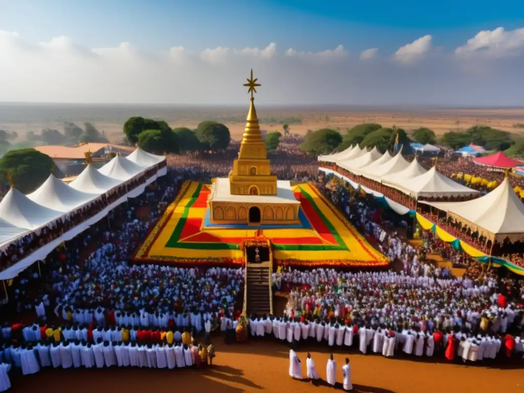 Celebración religiosa del bautismo de Jesús en África