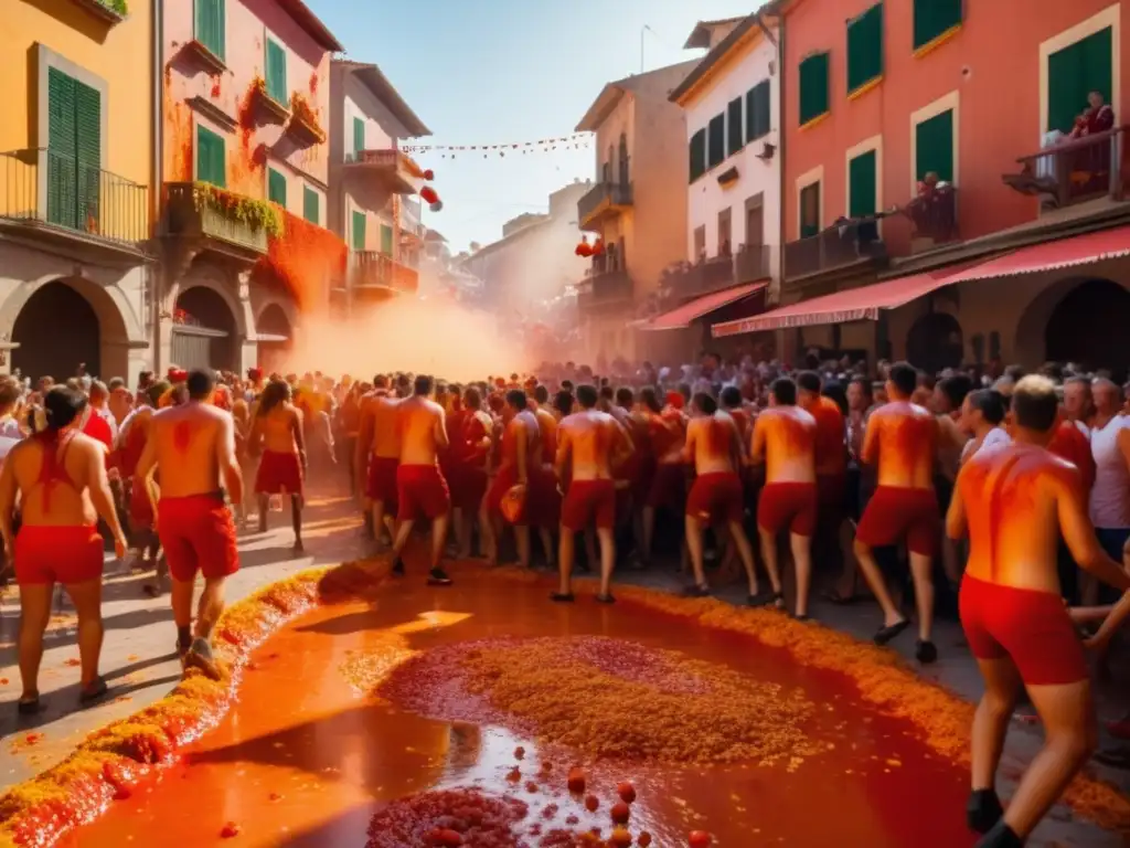 Historia y emoción en el Festival Tomatina de Buñol, España