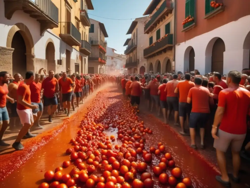 Festival de la Tomatina en Buñol, España: Impacto de la globalización en festivales gastronómicos