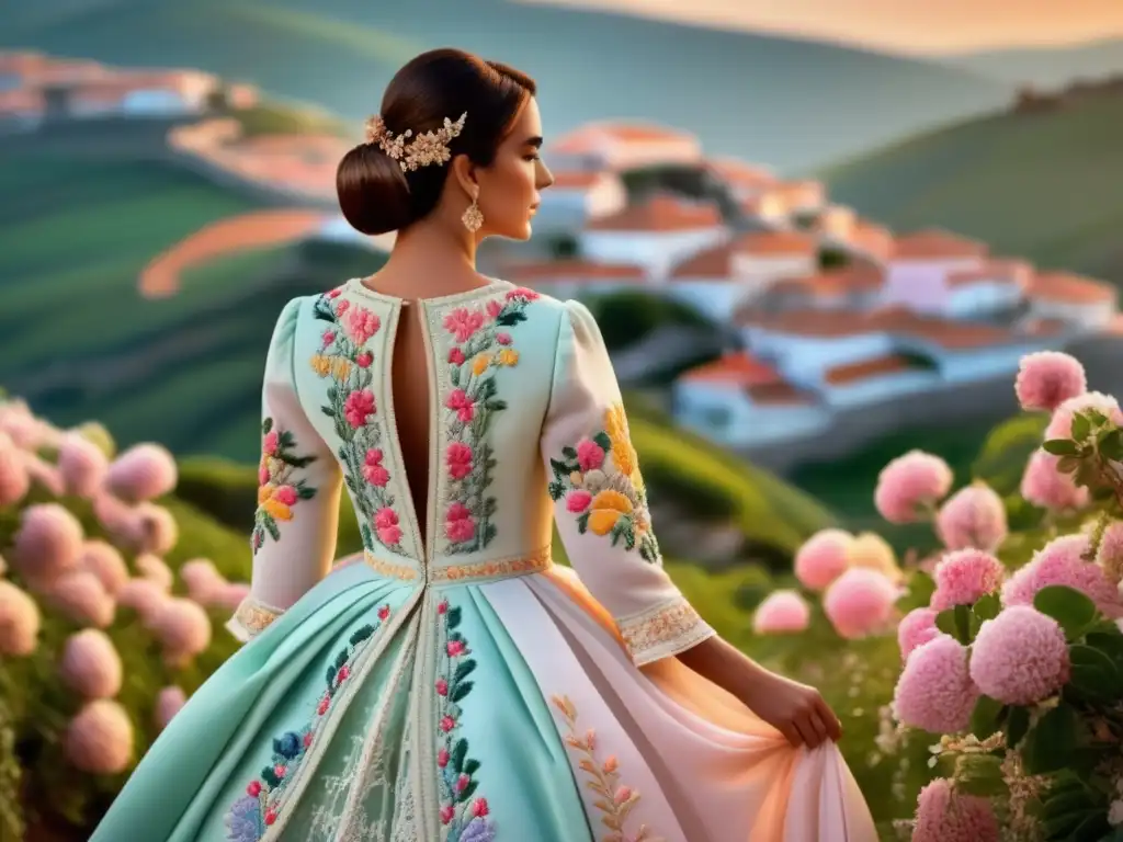 Significado de los bordados tradicionales en Portugal - Vestido bordado portugués, belleza intrincada y patrones florales