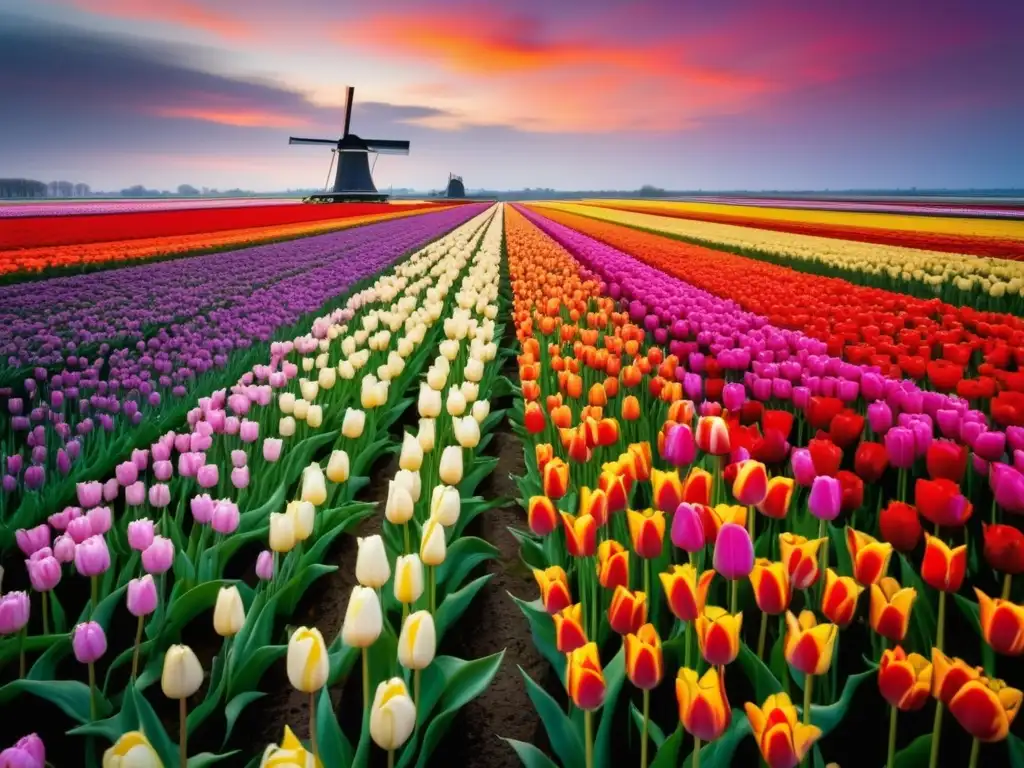 Festival Tulipanes Holanda: Colores Fragancias- Esencia capturada en una imagen impresionante del festival de tulipanes en Holanda