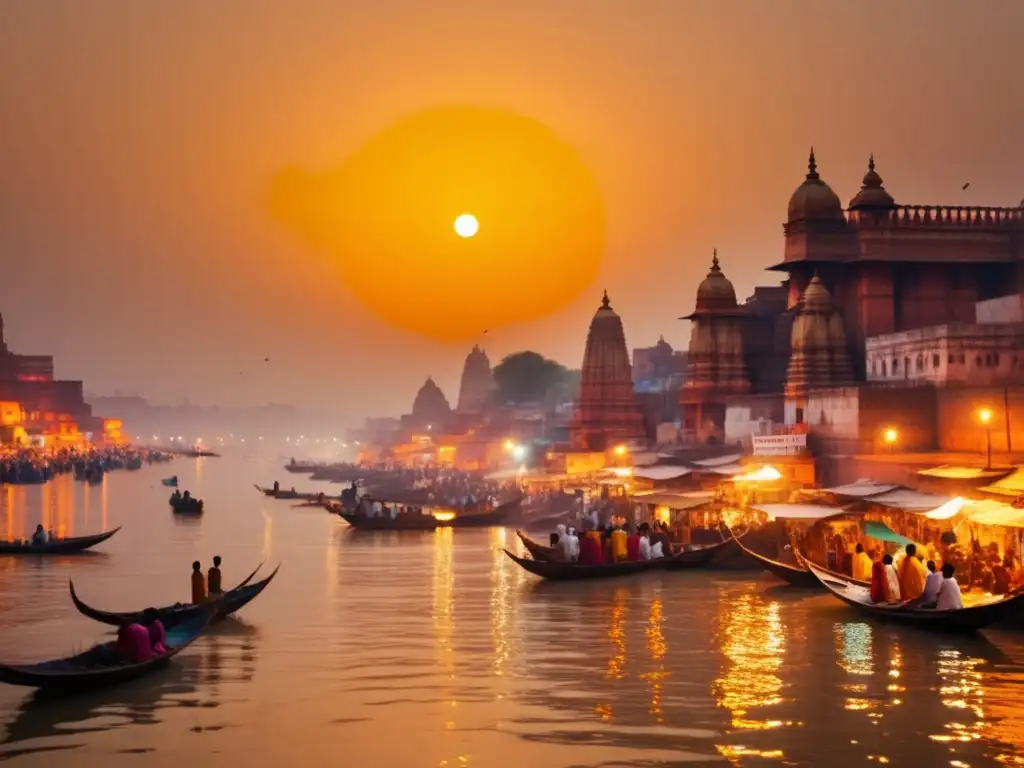 Vista sagrada de Varanasi, India: Ganges, ghats, festivales sagrados de la India