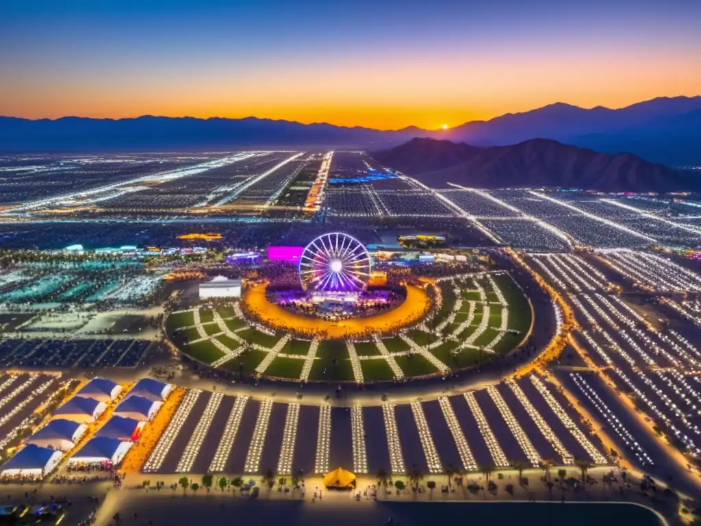 Impresionante vista aérea del icónico Festival de Música y Arte Coachella