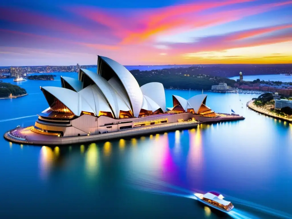 Vista impresionante del Festival Regata Sydney con velas y agua