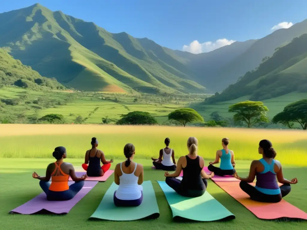 Festival de yoga con indumentaria simbólica que refleja significado y tradiciones de la práctica (110 caracteres)